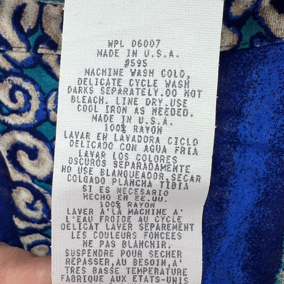 Vintage Kathie Lee rayon skirt plus size knee length blue beach coastal 26w - Picture 5 of 5